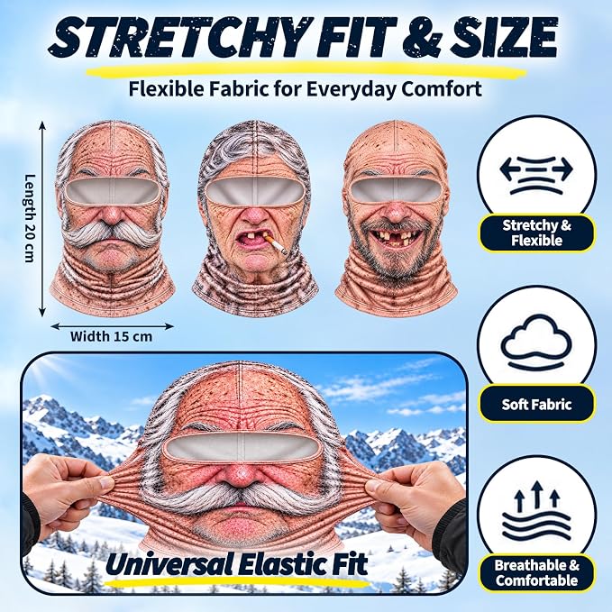 3D Realistic Face Winter Balaclava