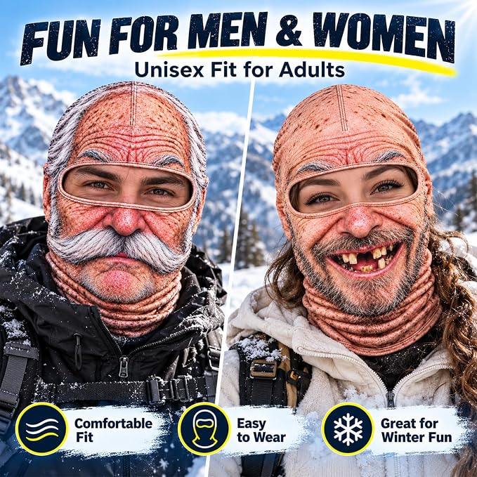 3D Realistic Face Winter Balaclava